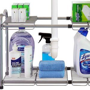 DecoBros Under Sink 2 Tier Expandable Shelf